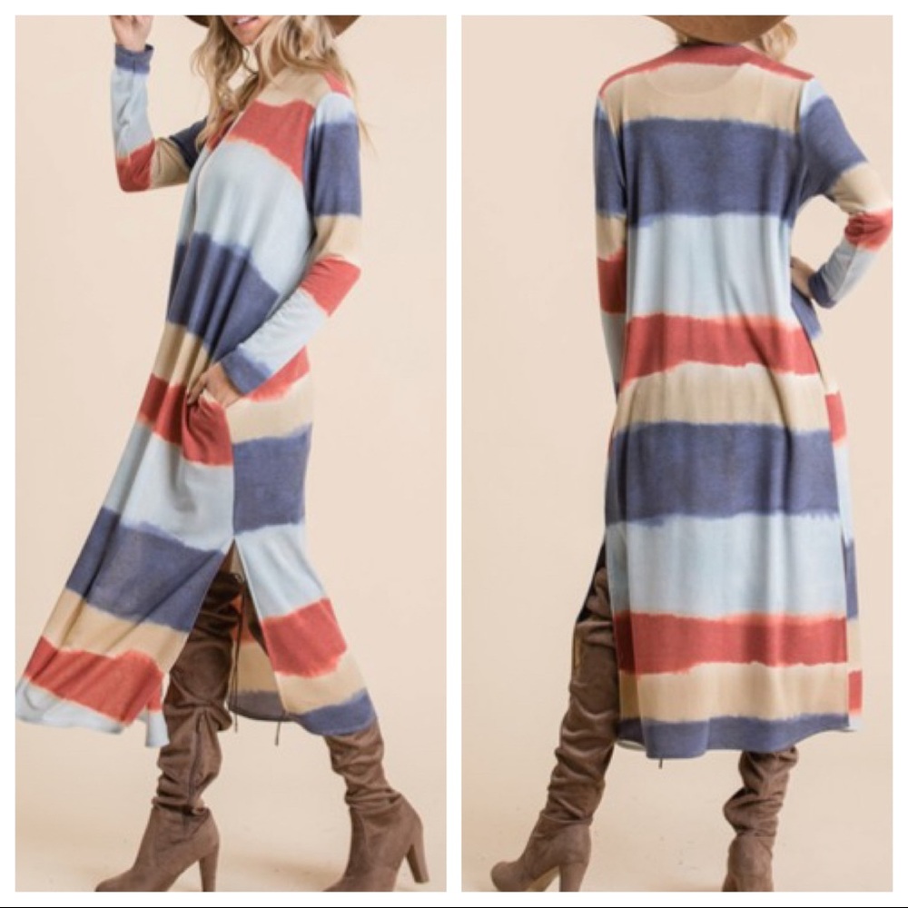 ✨LAST ONE✨Multi color ombré print knit cardigan - Picture 3 of 7